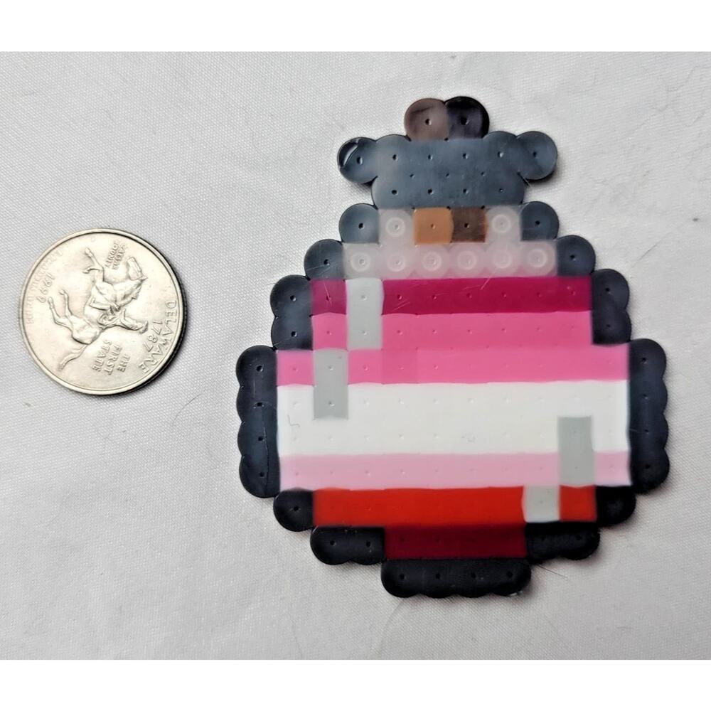 Pink Lesbian LGBT Potion Perler Pixel Art